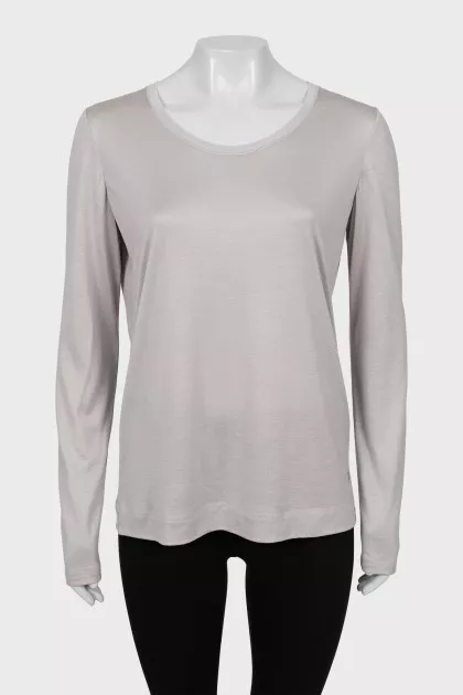 Longsleeve made of cashmere and silk