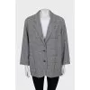 Woolen jacket with print