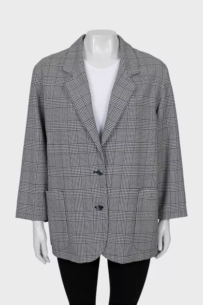 Woolen jacket with print