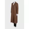Single-breasted coat in brown