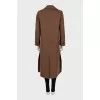 Single-breasted coat in brown