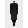 Wool coat with quilted elements