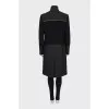 Wool coat with quilted elements