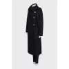 Fitted coat with branded buttons
