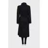 Fitted coat with branded buttons