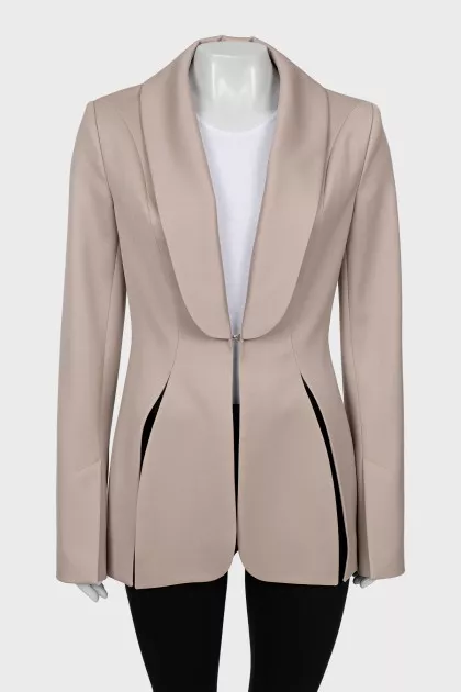 Fitted jacket with hook