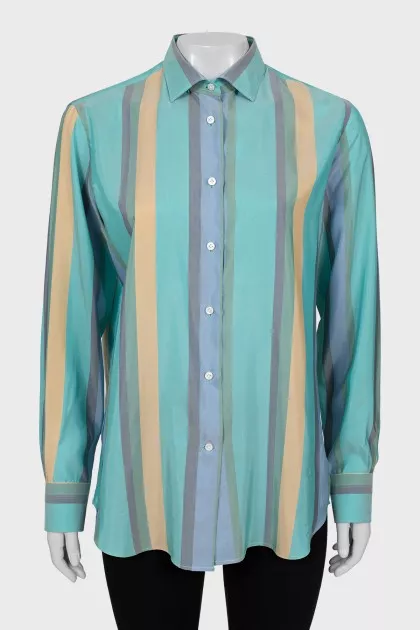 Striped silk shirt