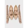 Textile shoes with transparent heels
