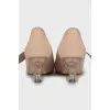 Textile shoes with transparent heels