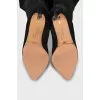 Suede stiletto heeled over-the-knee boots