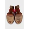Red patent leather sandals
