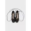 Leather lace-up shoes