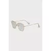 Gold-colored thin-frame glasses