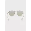 Gold-colored thin-frame glasses