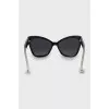 Sunglasses with branded logo on temples