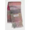 Multicolored scarf with fringe