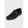 Men's black leather shoes