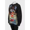 Oversized sweater with embroidery and sequins