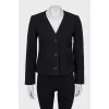Black jacket with patch pockets