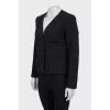 Black jacket with patch pockets