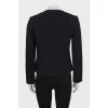 Black jacket with patch pockets