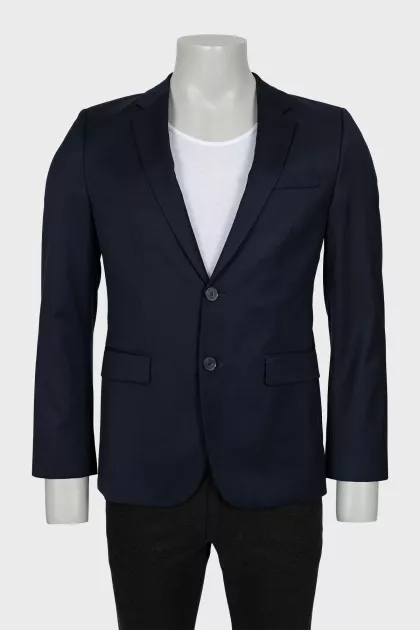 Men's Blue Wool Jacket