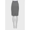 Gray straight cut skirt
