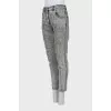 Jeans with stitched creases