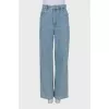 High waist wide leg jeans