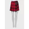 Wool skirt with check print