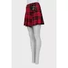 Wool skirt with check print