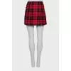 Wool skirt with check print