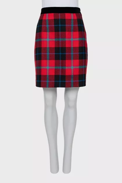 Vintage wool and cashmere skirt