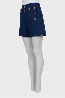 Straight shorts with gold hardware
