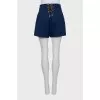 Straight shorts with gold hardware