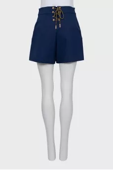 Straight shorts with gold hardware