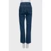 Mid rise blue jeans