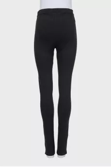 Sports leggings with zippers at the bottom