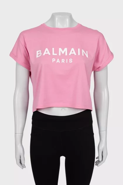 Cropped pink t-shirt