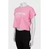 Cropped pink t-shirt