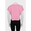 Cropped pink t-shirt