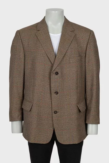 Men's vintage checked blazer