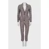 Suit with checkered trousers