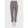 Suit with checkered trousers