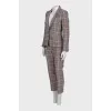 Suit with checkered trousers