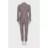Suit with checkered trousers