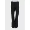 Black flared trousers