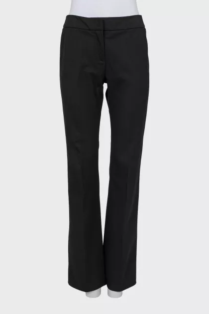 Black flared trousers