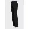 Black flared trousers
