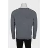 Men's grey wool jumper